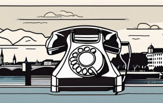 A vintage telephone in a classic swiss setting