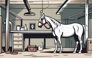 A horse in a stable