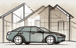 A safety shield symbolically protecting personal belongings like a house