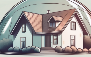 A house surrounded by a protective bubble
