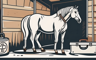 A horse in a stable