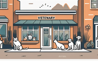 A veterinary clinic with a visible open sign