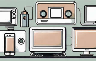 Various electronic devices like a laptop