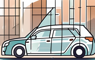 A car being protected by a semi-transparent shield