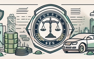 A life insurance policy document surrounded by symbols of money