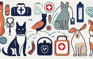 Various pets such as a dog