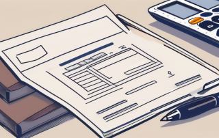 A desk with insurance documents