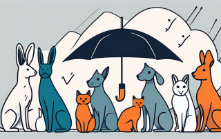 Various animals such as a dog