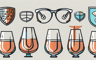 Several pairs of glasses arranged in a row