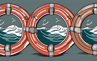 A life buoy in the middle of a stormy sea