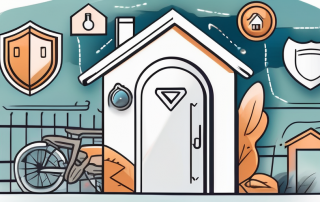 A safety shield enveloping various personal items like a house