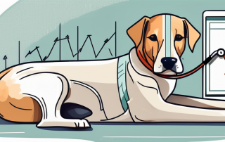 A dog with a leg bandage