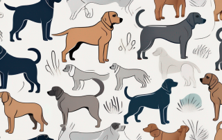 A variety of dog breeds with protective bubbles around them