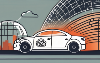 A car shielded under a protective dome
