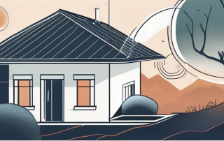 A house located in a foreign landscape