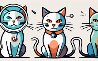 Various types of cats in different playful poses