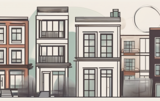 A variety of building types