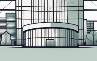 A protective shield covering a symbolic representation of a corporate building