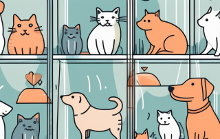 A variety of pets (like a dog