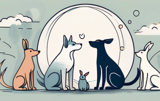 Various pets such as a dog