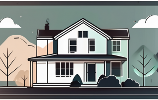 A residential property with a protective shield symbol overlaying it