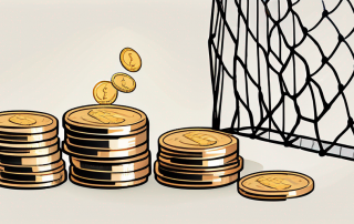 A safety net under a stack of coins
