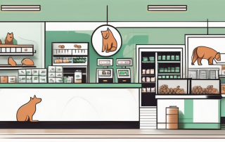 A veterinarian clinic with a signboard displaying various animal symbols