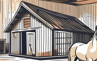 A horse in a stable