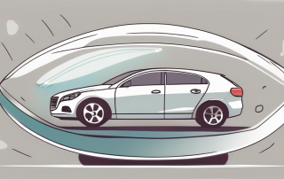 A car protected by a transparent shield