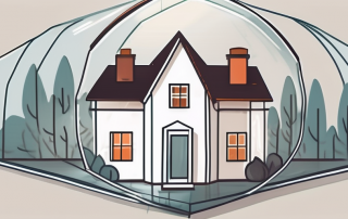A house being protected by a transparent shield
