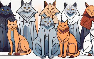 Several different types of cats