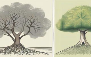 Two different types of insurance policies represented by two different trees