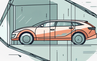 A car partially covered by a protective shield