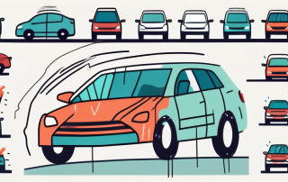 Various car damages such as a broken windshield