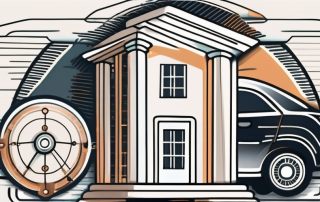 A protective shield symbolizing private legal protection covering various symbols like a house