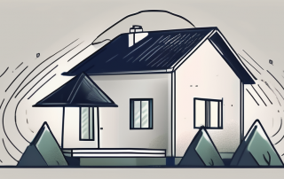 A house with a protective shield symbolizing insurance