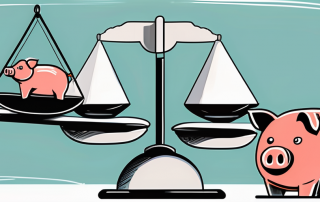 A lifebuoy and a piggy bank on a balance scale
