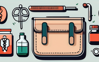 A wallet with medical icons like a stethoscope