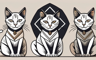 Three distinct cats sitting together