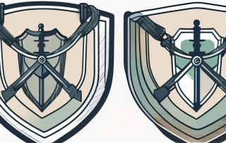 Two interlocked shields symbolizing protection