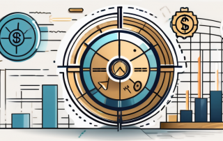 A secure vault with various financial symbols like dollar