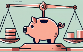 A scale balancing a piggy bank and a life insurance policy