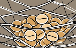 A safety net under a stack of coins