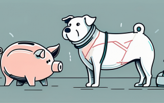 A dog wearing a bandage and a stethoscope around its neck