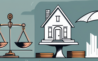 A scale balancing a stack of coins and a contract