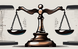 A broken gavel (symbolizing divorce) next to a shield (symbolizing insurance)