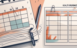 A health insurance card and a calendar with days being crossed off