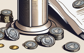 A life insurance policy document next to a shield