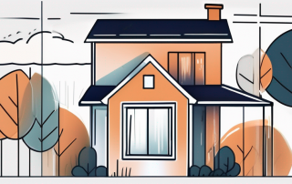 A house with a protective shield around it