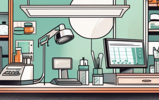 A veterinarian's office filled with various medical equipment